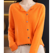 DANIELLE | Damen O-Hals Cardigan