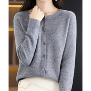 DANIELLE | Damen O-Hals Cardigan