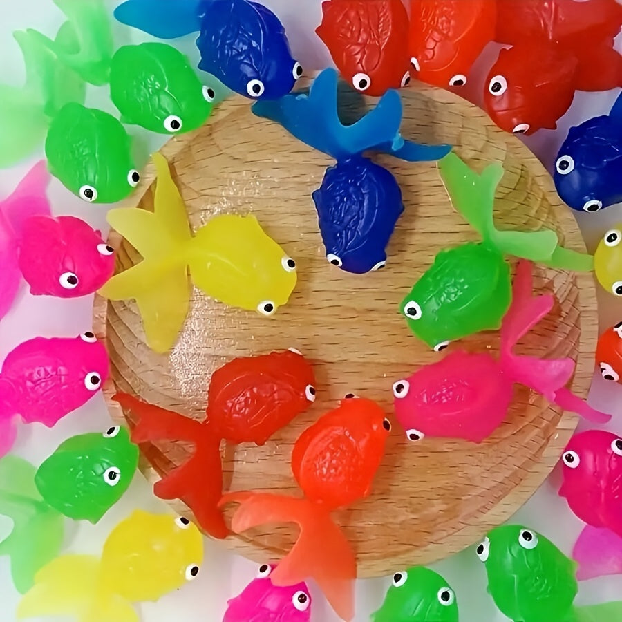 AquaFin | Schwimmende Gummifische als Badespielzeug-Set – 12er-Pack für Wasserspaß bei Kleinkindern 3