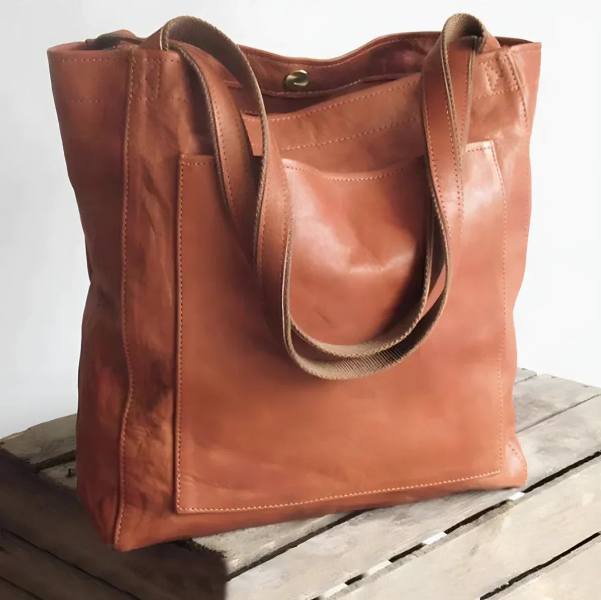 Elegante, handgefertigte Unisex-Tasche aus hochwertigem Vollnarbenleder 0