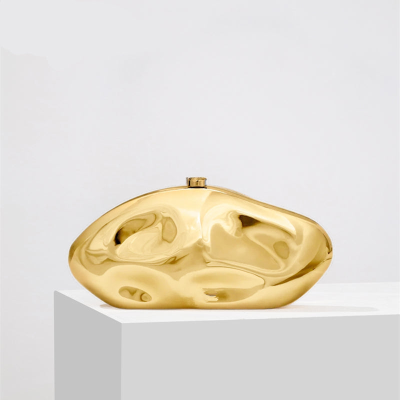 Elegante, strukturierte Damen-Clutch in Goldoptik – Luxus 0