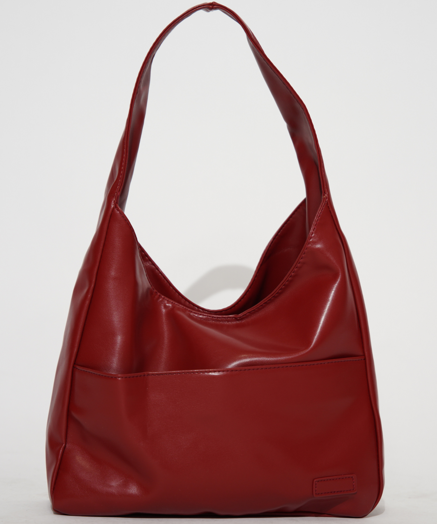 Elegante runde Schultertasche für Damen aus veganem Leder 0