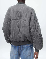 LIESEL | Damen Locker Sitzende Graue Bomberjacke