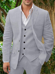 Herren -Leinenmischanzug 12